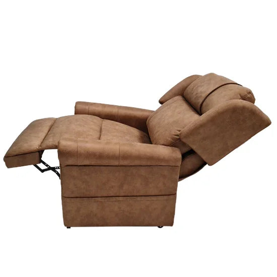 Aspire Montana X Maxi lift recline chair in brown fabric with adjustable reclining position