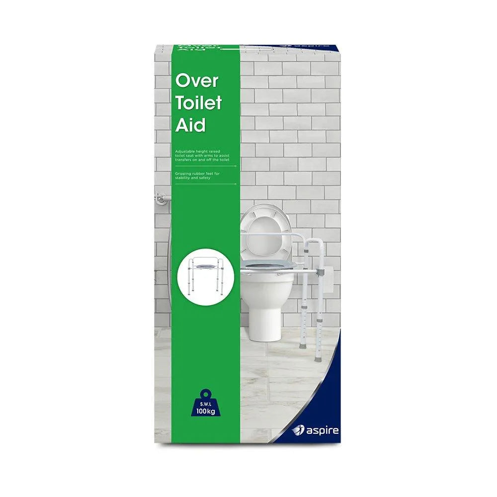Aspire Over Toilet Aid for disabled with adjustable height for enhanced safety and comfort