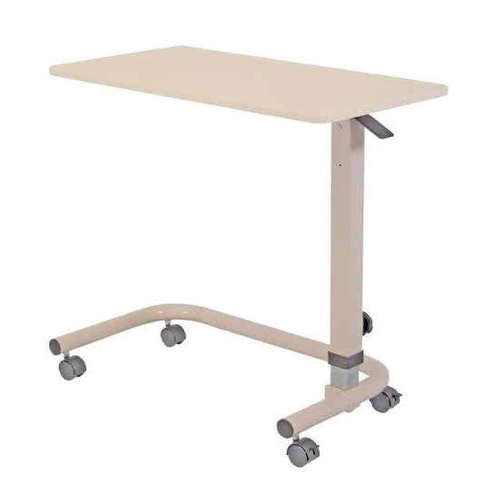Aspire overbed table Perth with adjustable height and rolling wheels for convenience