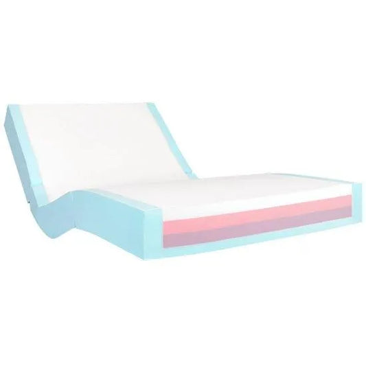 Aspire pressure reducing mattress for disability designed for comfort and support with a layered foam structure