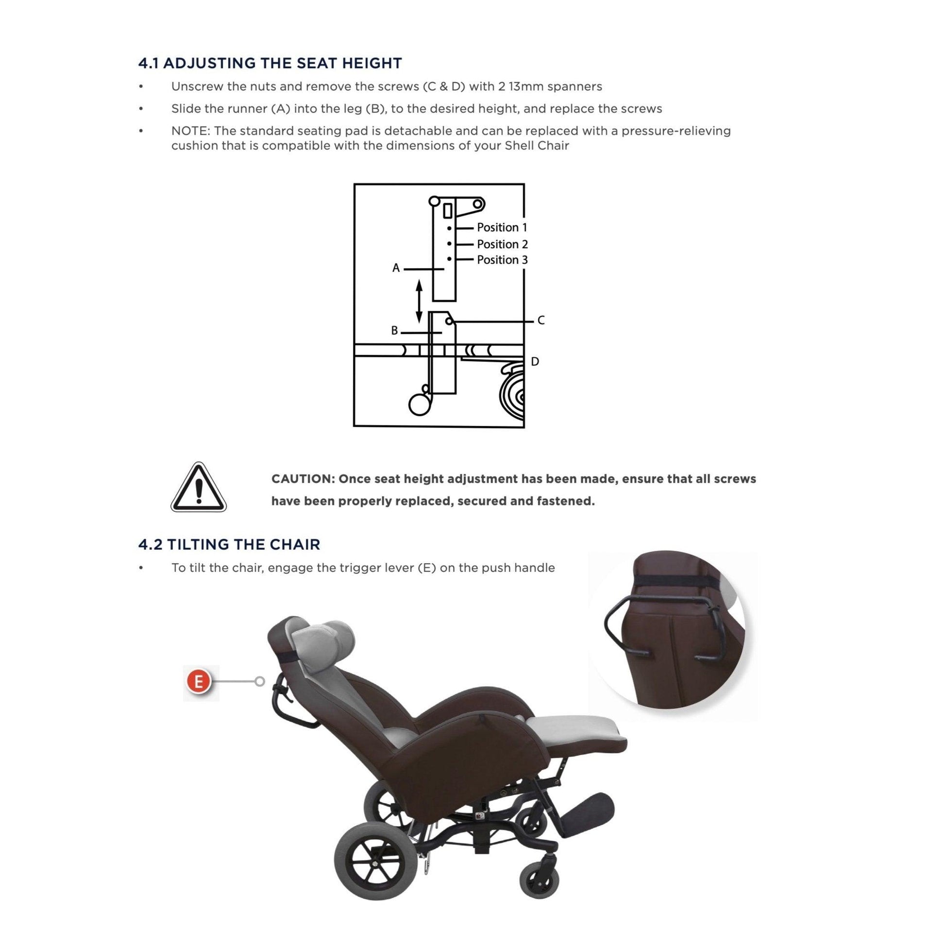 Aspire Shell Chair - Pressure Relief Chair - CHP198915 - 4MOBILITY WA