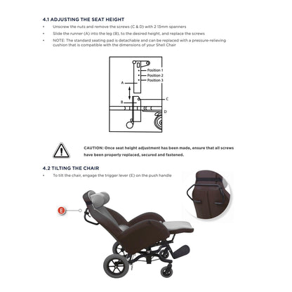 Aspire Shell Chair - Pressure Relief Chair - CHP198915 - 4MOBILITY WA