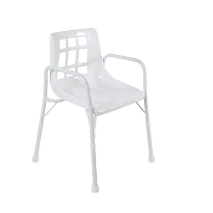 Aspire shower chair with durable frame and comfortable seating for safe bathing support