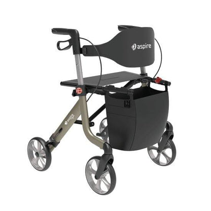 Aspire Vogue Lightweight 2 Seat Walker / Rollator - WAF705310CH - 4MOBILITY WA