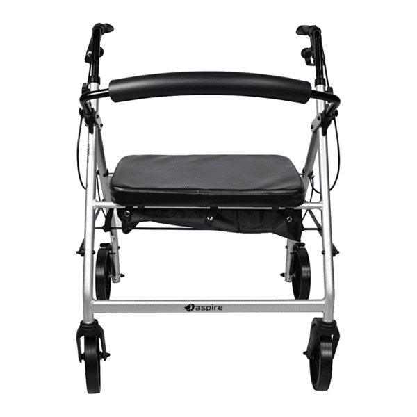 Aspire XL Seat Walker / Rollator - Silver - WAF750020SL - 4MOBILITY WA