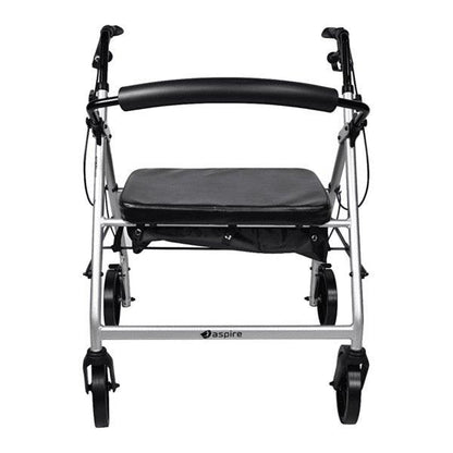 Aspire XL Seat Walker / Rollator - Silver - WAF750020SL - 4MOBILITY WA