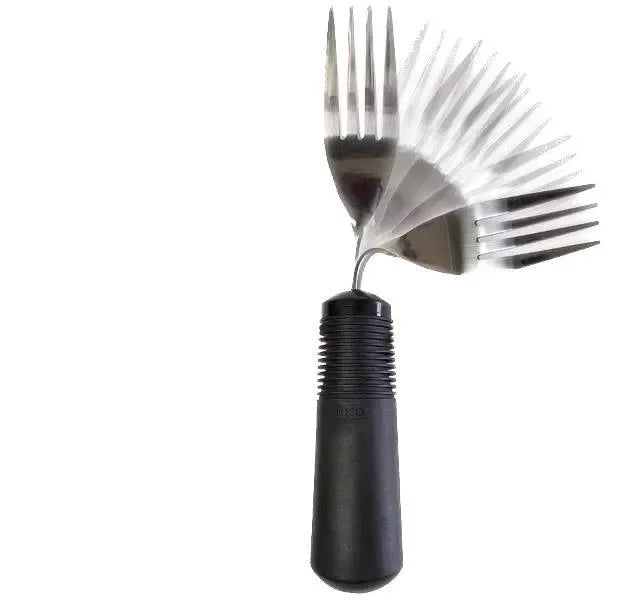 NORCO bendable cutlery for disability with a flexible fork design for easy grip and use
