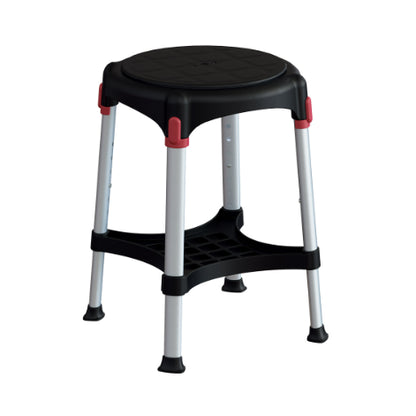 King Rotating Round Shower Stool with Tray - Adjustable Height