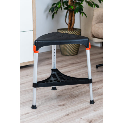 King Triangle shower Stool with Tray - Adjustable Height