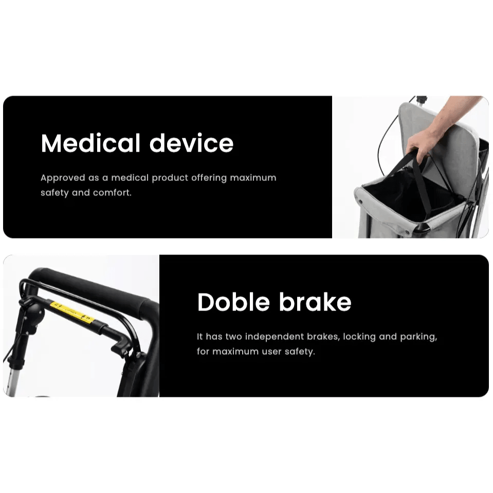 Carlett Carlett Comfort Move - Shopping Trolley Walker with Seat HMRLETT800M-S2 - 4MOBILITY WA - Mandurah
