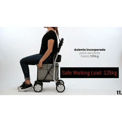 Carlett Carlett Comfort Move - Shopping Trolley Walker with Seat HMRLETT800M-S2 - 4MOBILITY WA - Mandurah