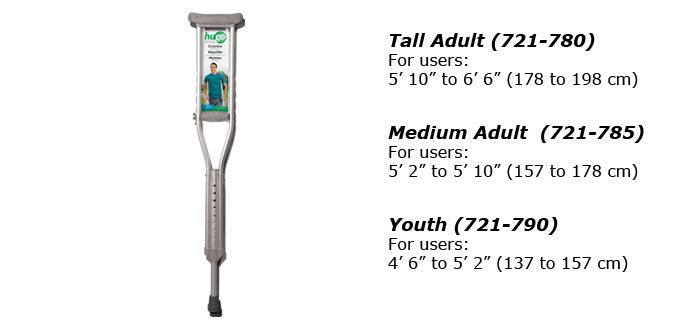 Comfort Max Lightweight Aluminum Underarm Crutches - HMR721780 - 4MOBILITY WA