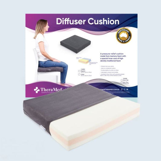 TheraMed Diffuser Cushion - Dual Foam Memory Foam Seat Cushion