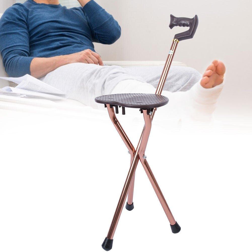 Folding Tripod Walking Hand Stick Stool with Seat and Three Legs - 4M_WSWS1 - 4MOBILITY WA