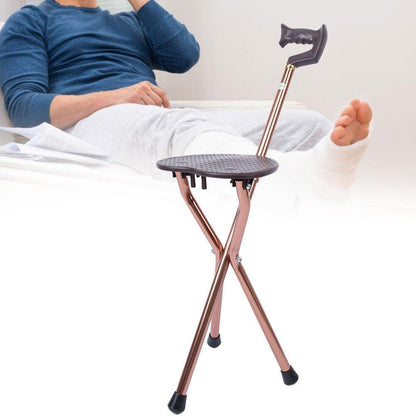 Folding Tripod Walking Hand Stick Stool with Seat and Three Legs - 4M_WSWS1 - 4MOBILITY WA