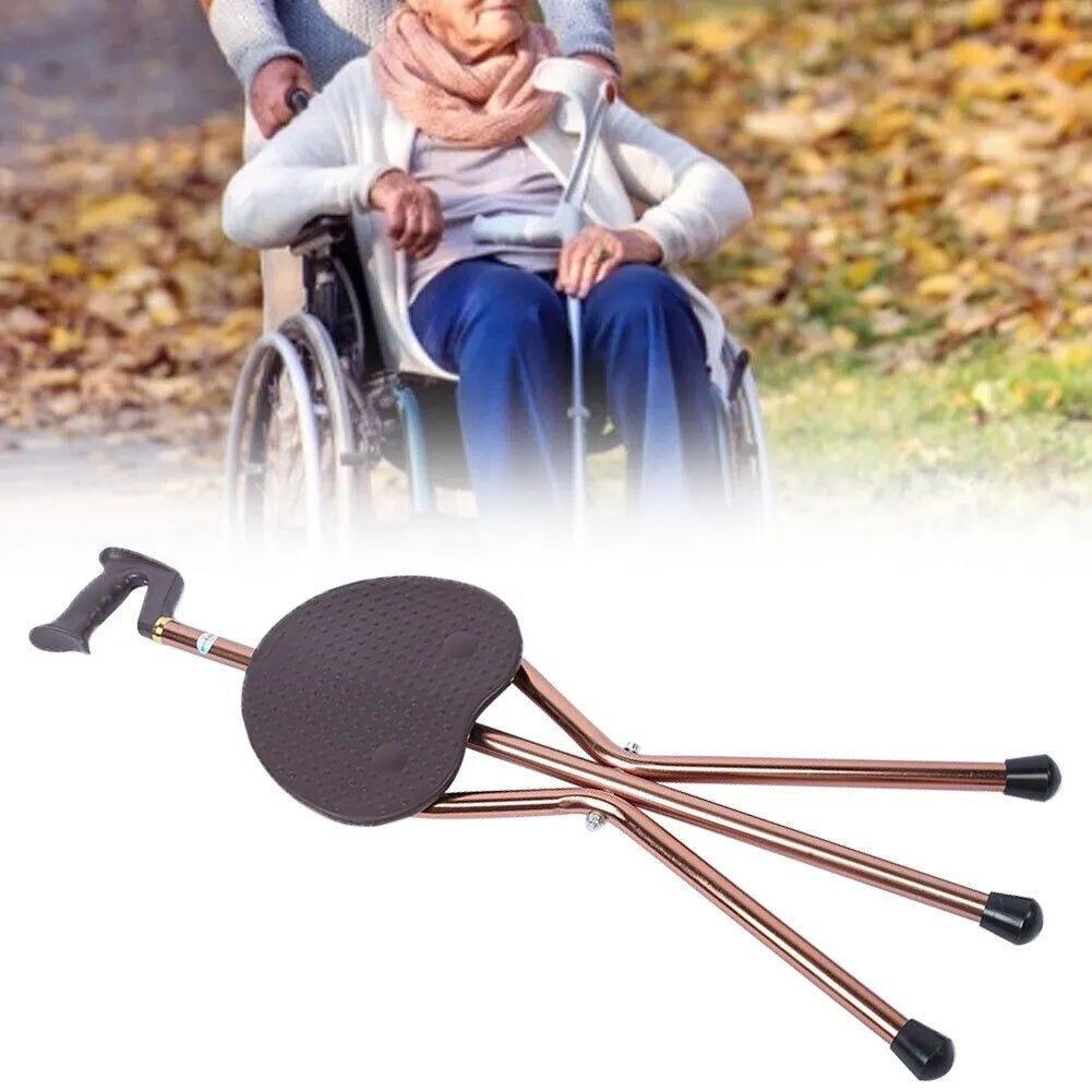 Folding Tripod Walking Hand Stick Stool with Seat and Three Legs - 4M_WSWS1 - 4MOBILITY WA