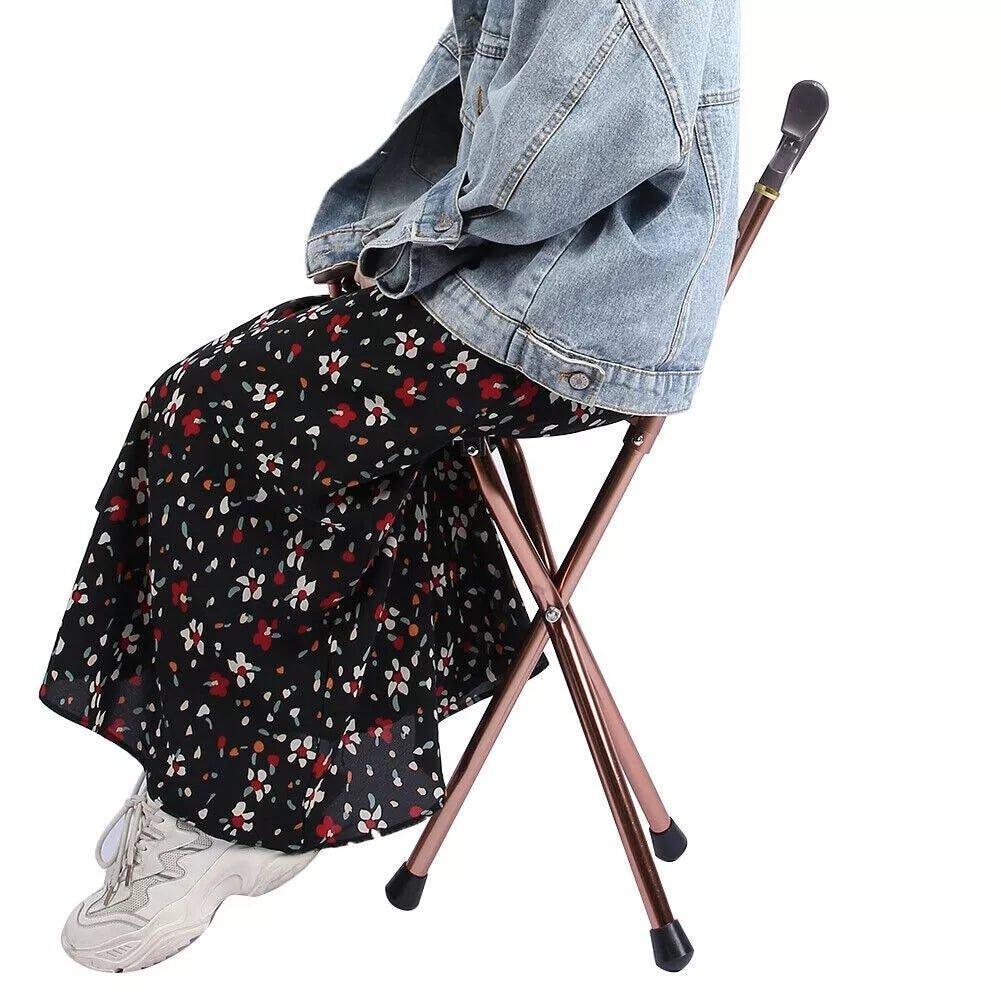 Folding Tripod Walking Hand Stick Stool with Seat and Three Legs - 4M_WSWS1 - 4MOBILITY WA