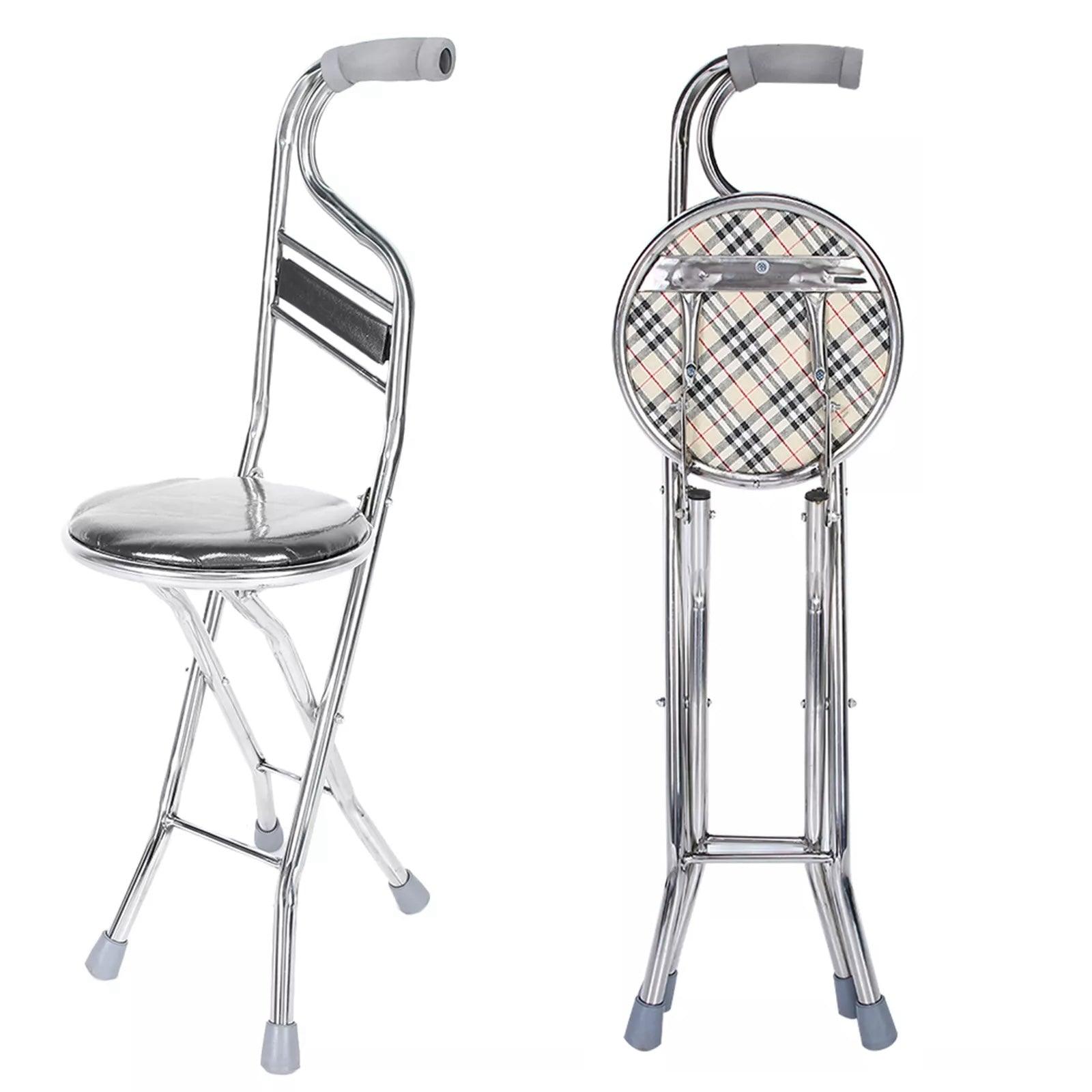 Folding Walking Hand Stick Stool with Seat and Four Legs - 4M_WSWS2 - 4MOBILITY WA