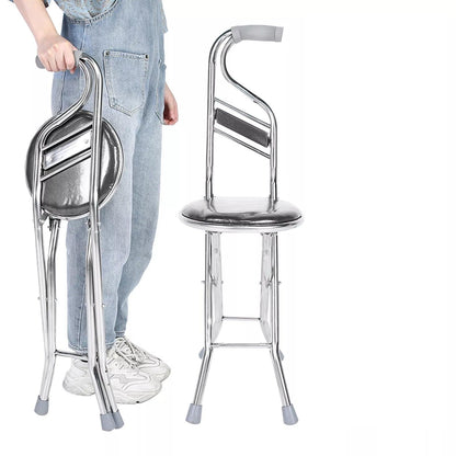 Folding Walking Hand Stick Stool with Seat and Four Legs - 4M_WSWS2 - 4MOBILITY WA