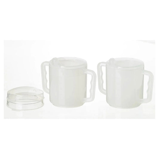 Homecraft Homecraft Two Handled Mug 270ml with Spout and Splash Lids (2XCups) PAT-AA5720 - 4MOBILITY WA - Mandurah