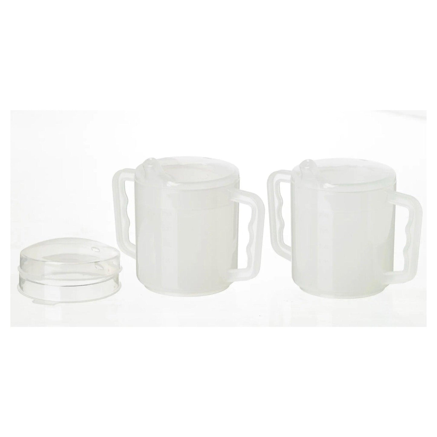 Homecraft Two Handled Mug 270ml with Spout and Splash Lids (2XCups) - PAT-AA5720 - 4MOBILITY WA