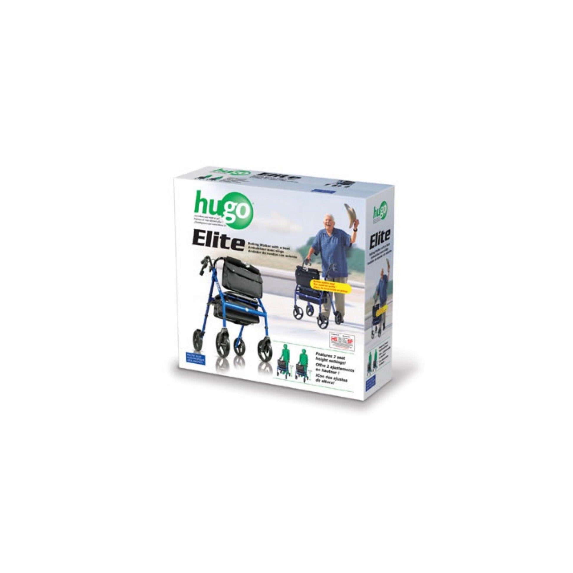 Hugo Elite Rolling Walker with Seat - HMR700961 - 4MOBILITY WA