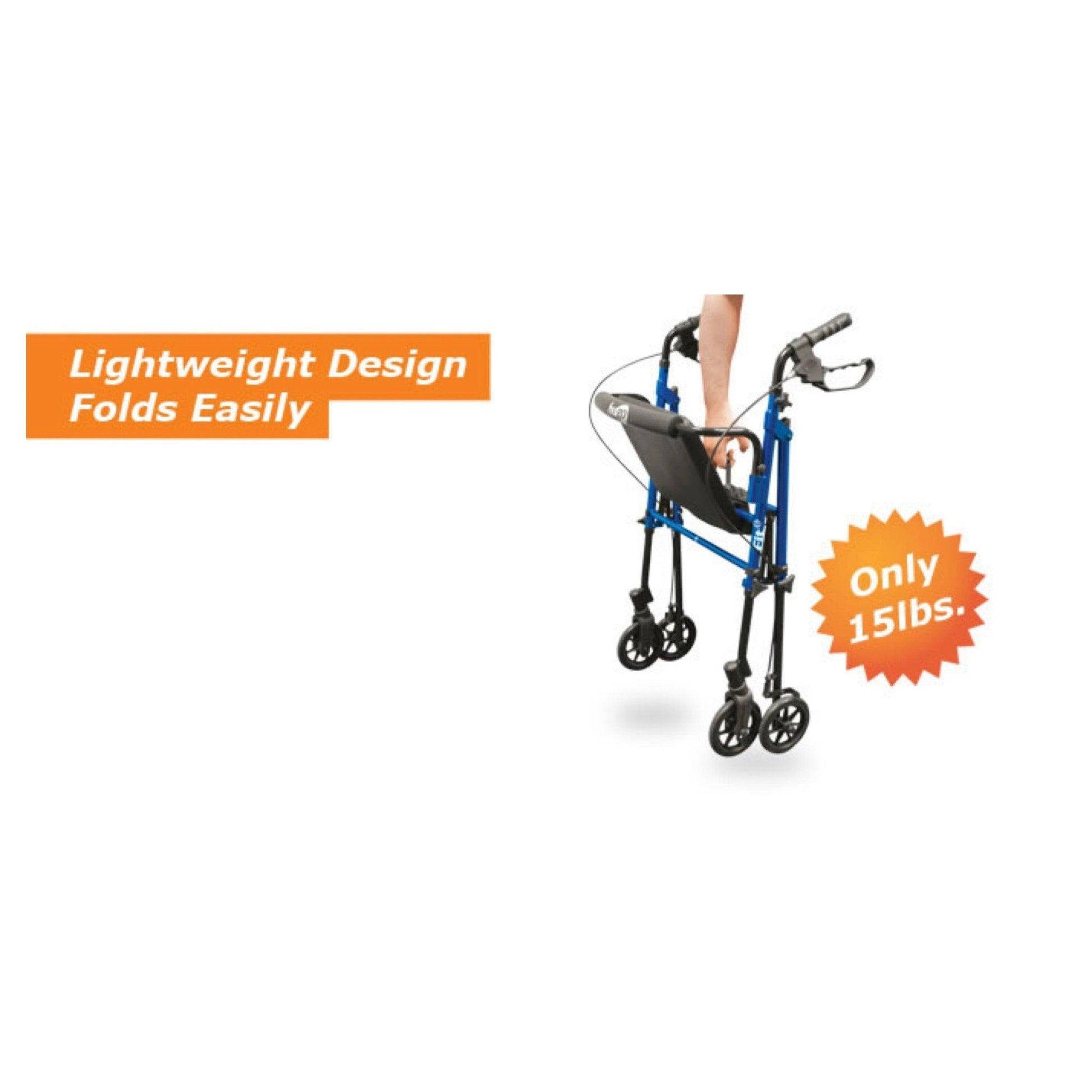 Hugo Fit Rolling Walker with Seat - HMR700913 - 4MOBILITY WA