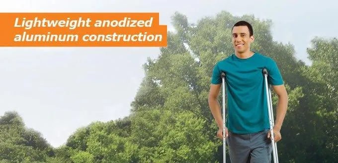 HUGO - Go Anywhere Comfort Max Lightweight Aluminum Underarm Crutches HMR721780 - 4MOBILITY WA - Mandurah