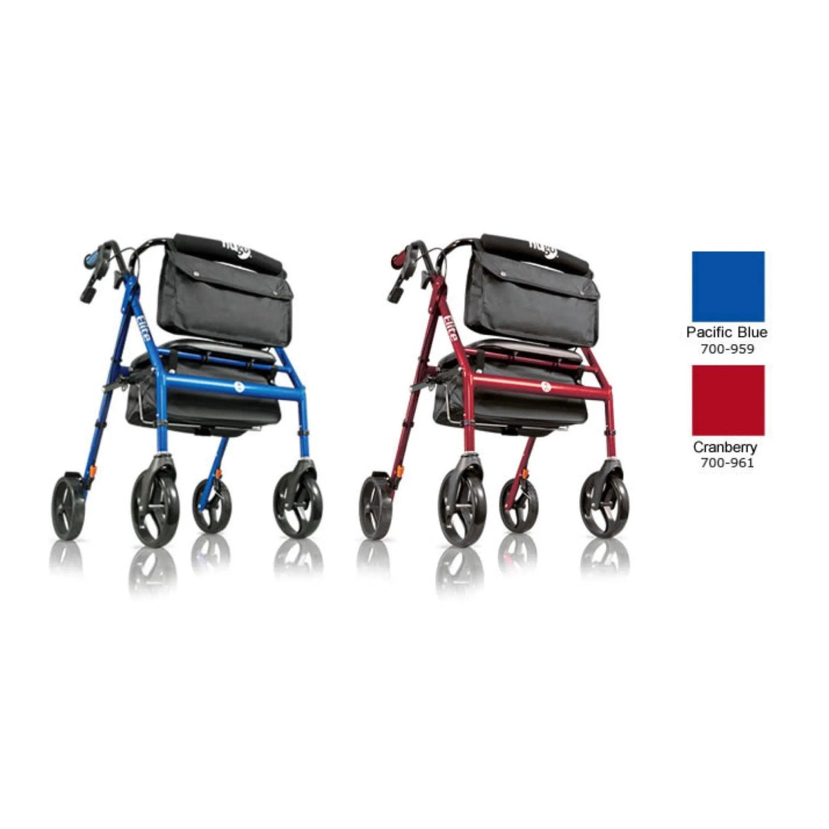 HUGO - Go Anywhere Hugo Elite Rolling Walker with Seat HMR700959 - 4MOBILITY WA - Mandurah