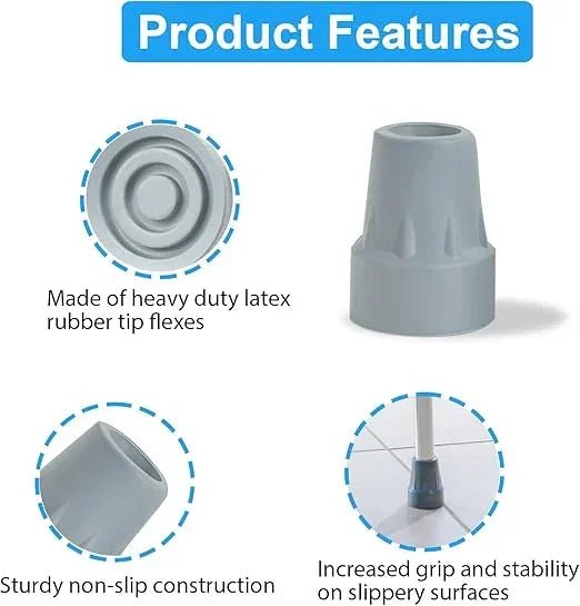 HUGO - Go Anywhere Hugo Large Crutch Tips - Comfort Max HMR727-172 - 4MOBILITY WA - Mandurah