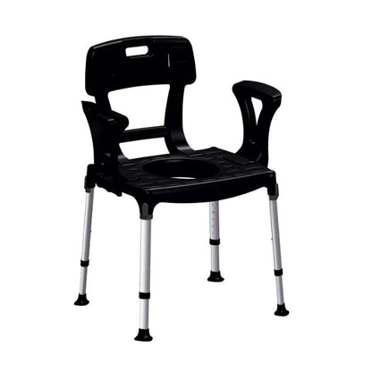 King King Commode Chair with Backrest and Armrest KING-BCMDBA-01KN - 4MOBILITY WA - Mandurah