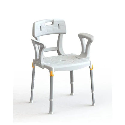 King King Commode Chair with Backrest and Armrest KING-CMDBA-01KN - 4MOBILITY WA - Mandurah