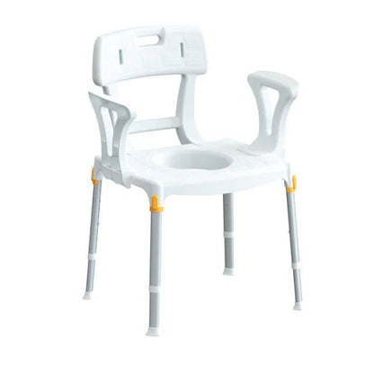 King King Commode Chair with Backrest and Armrest KING-CMDBA-01KN - 4MOBILITY WA - Mandurah