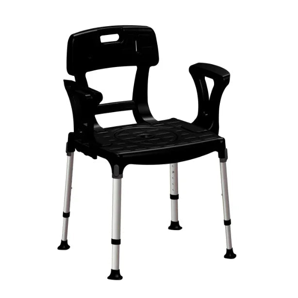 King King Commode Chair with Backrest and Armrest KING-CMDBA-01KN-CBR2-CCMDH2 - 4MOBILITY WA - Mandurah