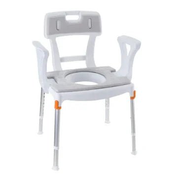 King King Commode Chair with Backrest and Armrest KING-CMDBA-01KN-CBR4-CCMDH4 - 4MOBILITY WA - Mandurah