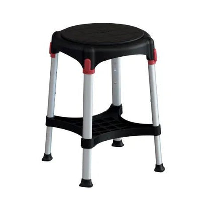 King King Rotating Round Shower Stool with Tray - Adjustable Height KING-BSTRRAT-01KN-CSTRR2 - 4MOBILITY WA - Mandurah