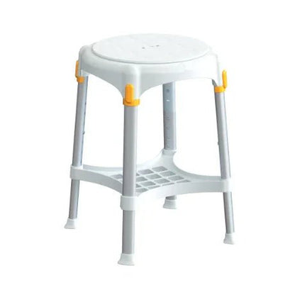 King King Rotating Round Shower Stool with Tray - Adjustable Height KING-STRRAT-01KN - 4MOBILITY WA - Mandurah