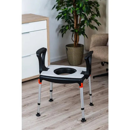 King King Shower Commode / Over Toilet with Armrests KING-BCMDA-01KN-CBR2-CCMDH2 - 4MOBILITY WA - Mandurah