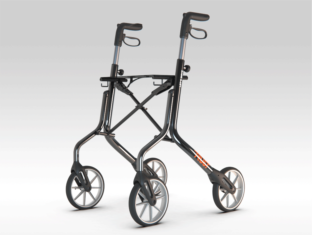 Quick Move Rollater Trustcare Let’s Move Outdoor Rollator (With Backrest & Bag) – 4MOBILITY WA