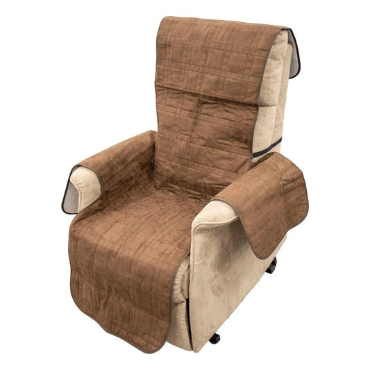 Aspire lift chair protector for elderly in brown fabric for added comfort and protection
