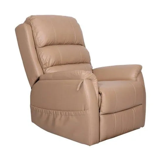 Aspire lift recline chair for elderly in beige with comfortable padding and easy reclining feature
