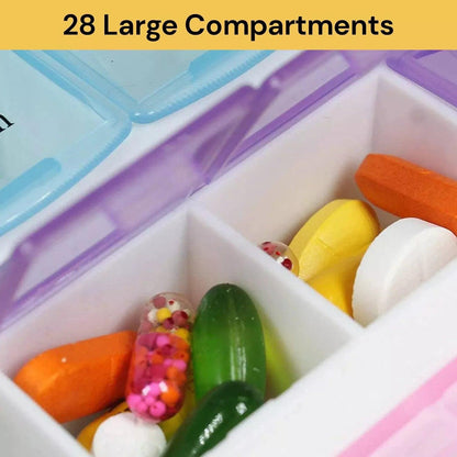 Medication Storage Box Weekly Pill Organiser Case 28 Days - 4M_MBOX_28 - 4MOBILITY WA