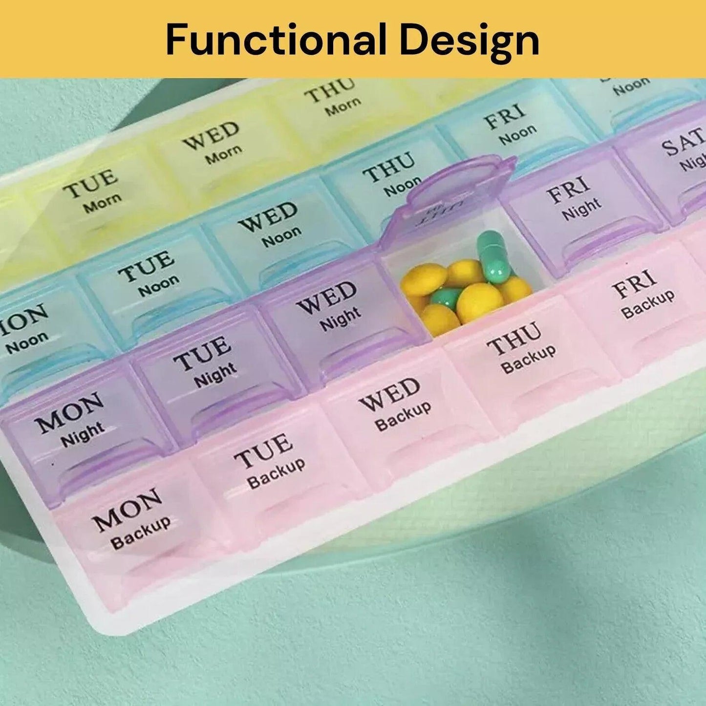 Medication Storage Box Weekly Pill Organiser Case 28 Days - 4M_MBOX_28 - 4MOBILITY WA