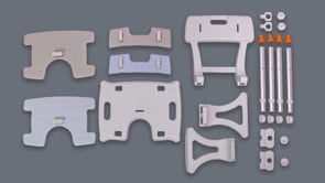 King Shower Chair with Cutout - Back & Armrests
