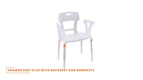 King Shower Seat with Back & Armrests
