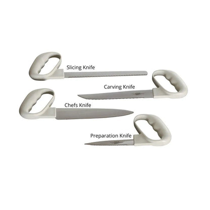 Homecraft reflex comfort grip cutlery set including slicing, carving, chefs, and preparation knives