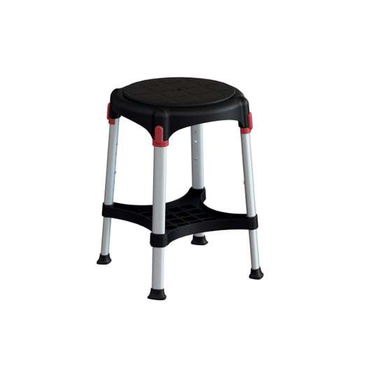 King Rotating Round Shower Stool with Tray - Adjustable Height