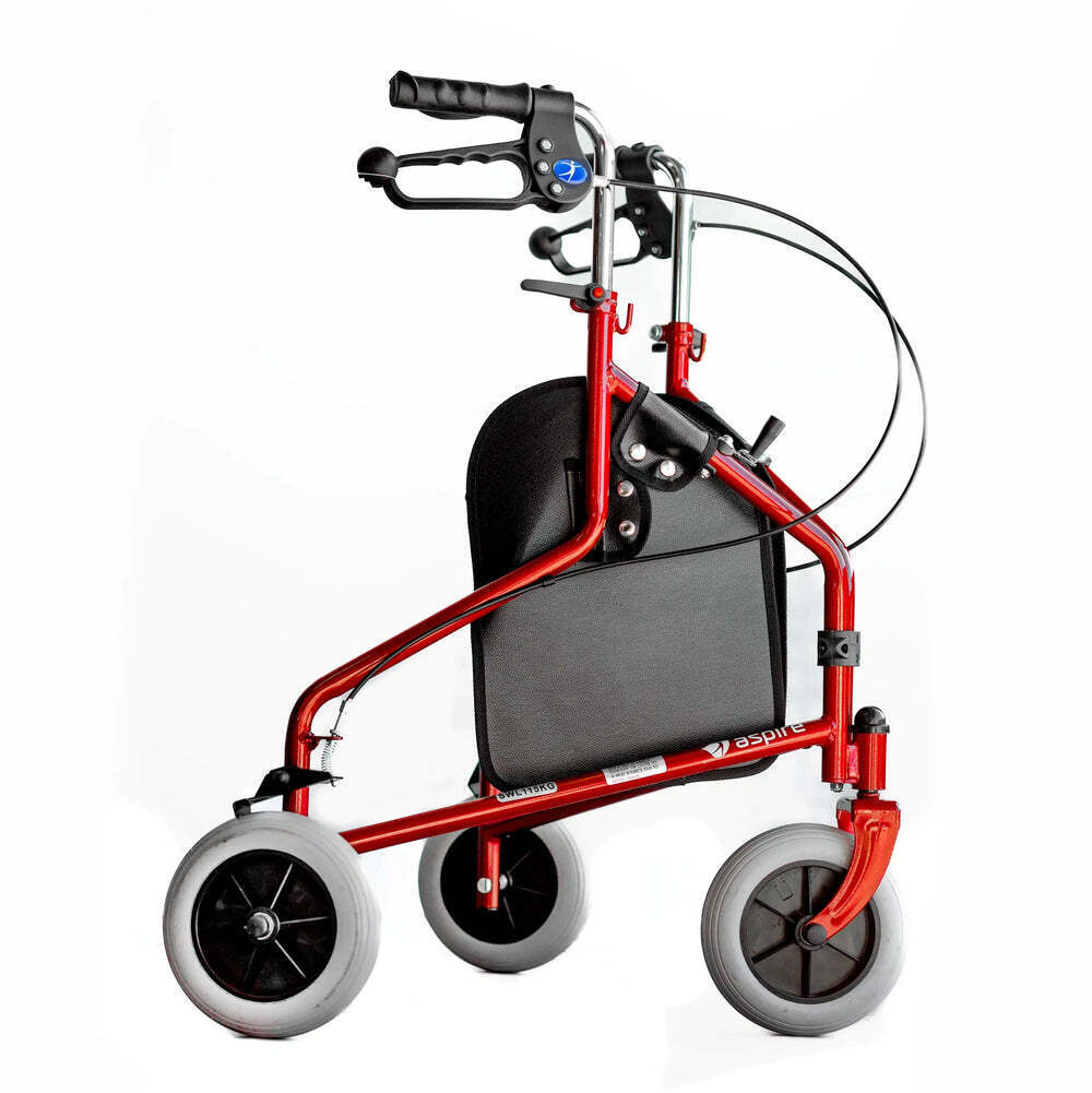 Aspire Tri Wheel Walker - Red - 4MOBILITY WA