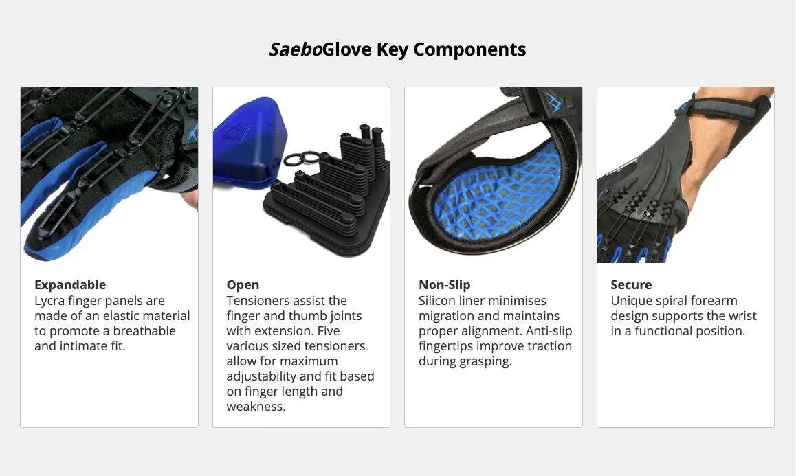 Saebo SaeboGlove - Complete Kit SBO-G1-GL-SM-XS-L-1 - 4MOBILITY WA - Mandurah