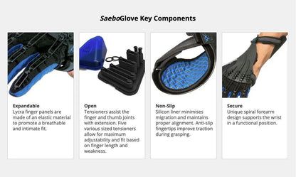Saebo SaeboGlove - Complete Kit SBO-G1-GL-SM-XS-L-1 - 4MOBILITY WA - Mandurah